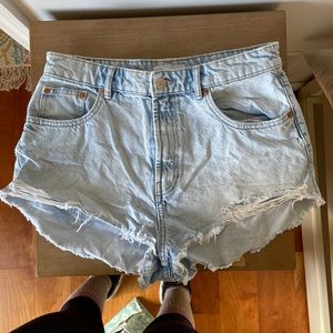 ZARA High waisted denim shorts